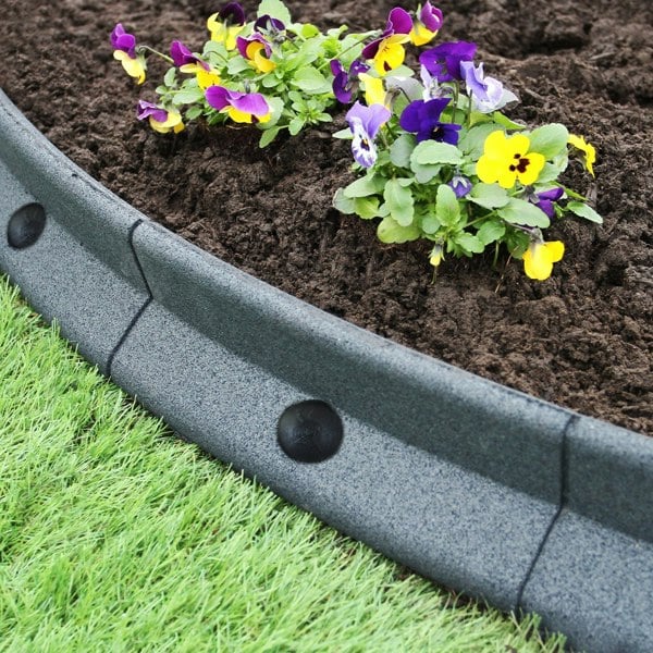 Monstershop Flexible Lawn Edging Grey 1.2m x 6