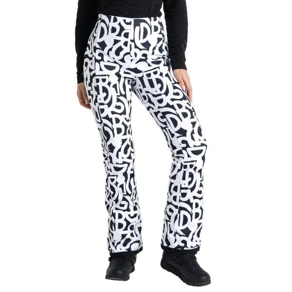 Dare 2B Womens/Ladies Uphill Graffiti Ski Trousers - Black/White - 