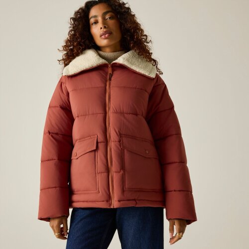 Regatta Womens/Ladies Kayana Padded Jacket - Brick/Light Vanilla