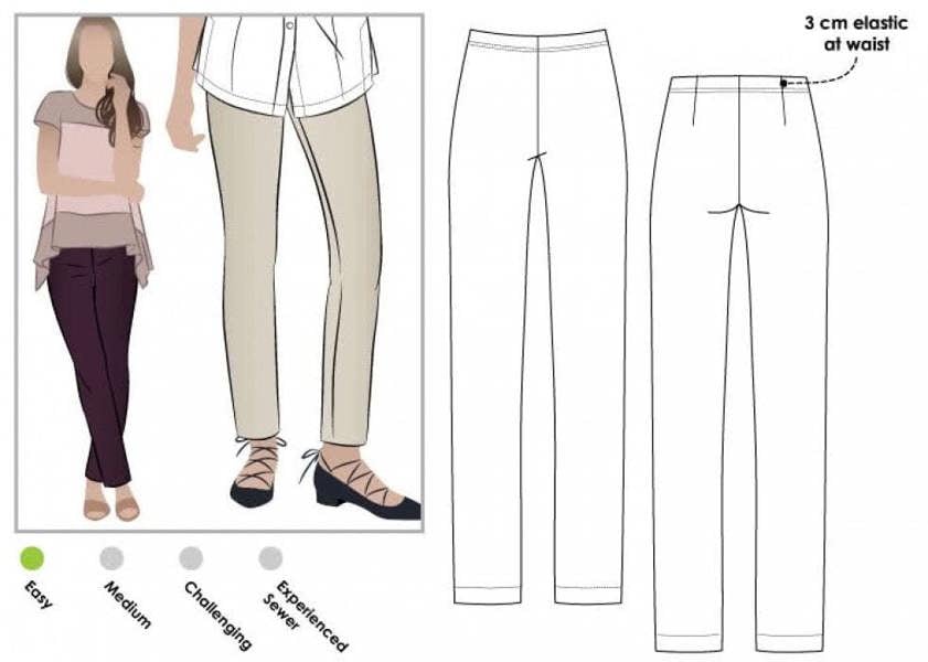 Style Arc Sewing Pattern Margaret Pants - Trousers for Women - Easy