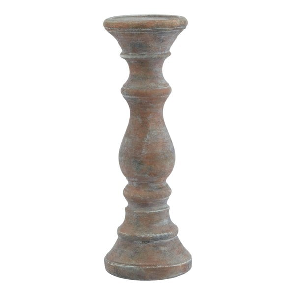 Hill Interiors Siena Column Candle Holder - Brown