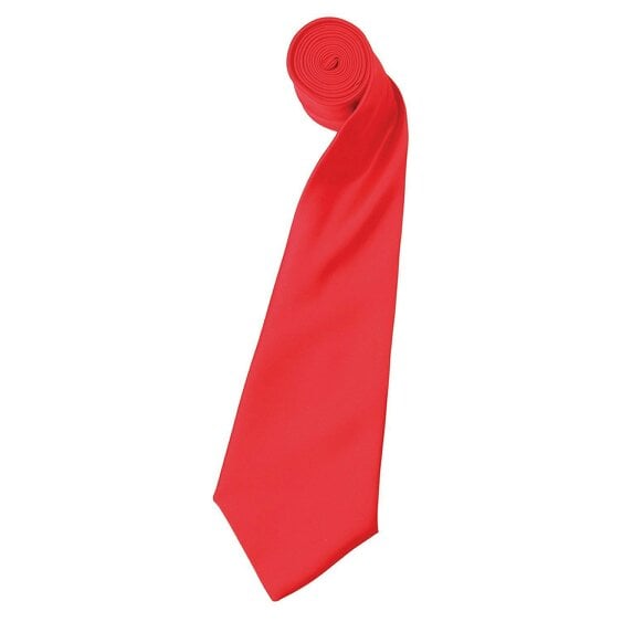Premier Unisex Adult Colours Satin Tie - Strawberry Red