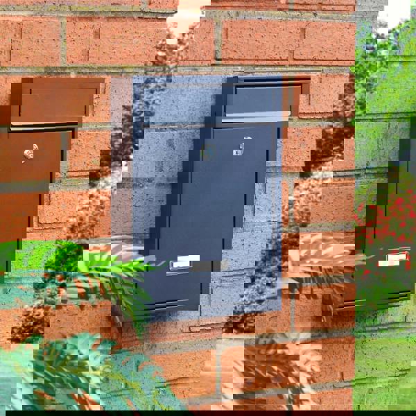 St Helens Compact Post Box, Black