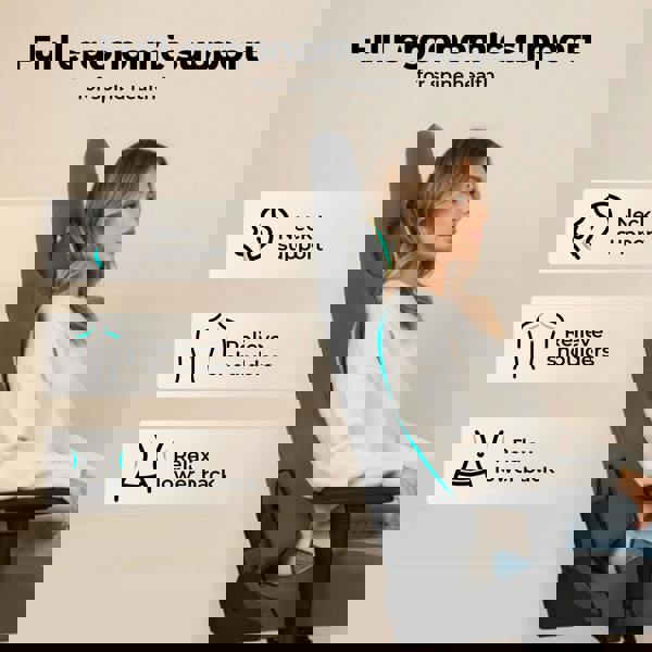 Levede Ergonomic Office Chair 165° Reclining Executive Chair Spring Foam Cushion