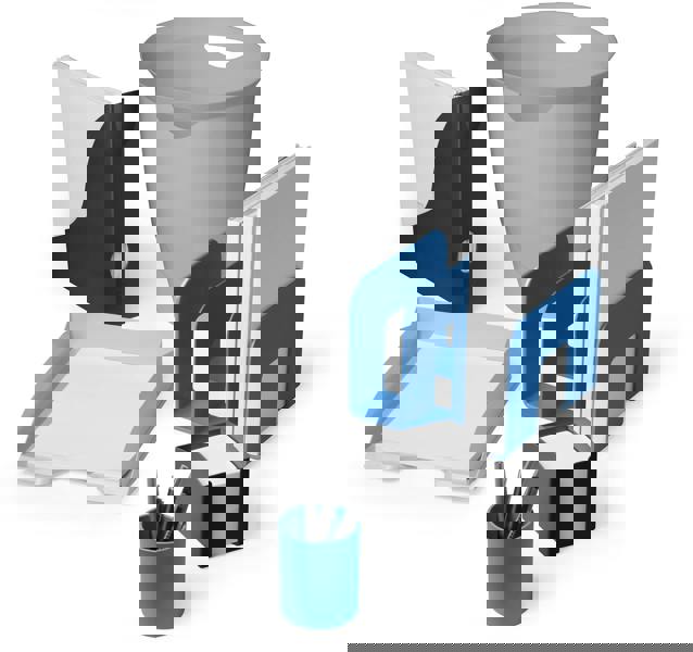 Durable ECO Recycled Plastic Stackable Document Letter Tray | 6 Pack | A4+ Grey