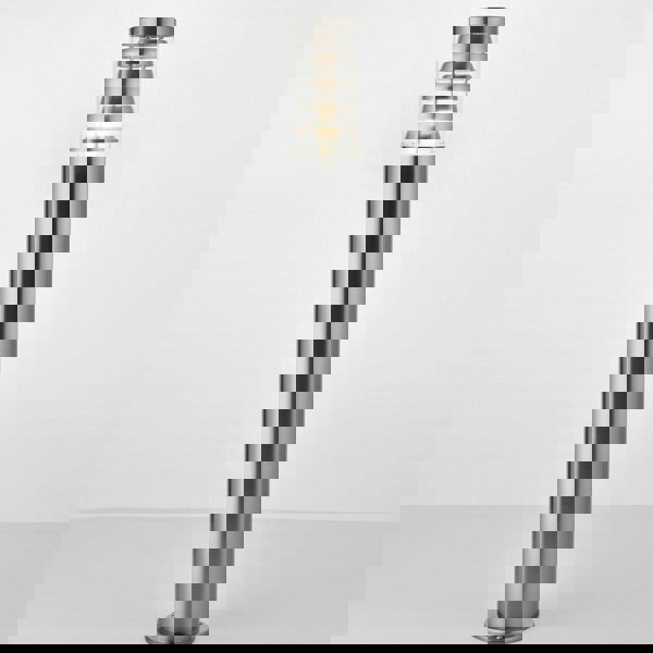 4 PACK Outdoor Garden Bollard Light 80cm Brushed Steel 9W Outside Lamp Post IP44 Loops