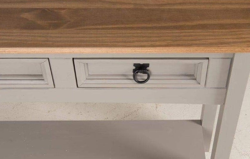 Modcraft Grey Solid Pine Sideboard – 3-Drawer Rustic Cabinet
