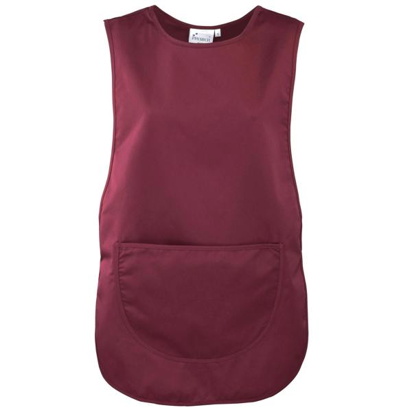 Premier Ladies/Womens Pocket Tabard / Workwear (Pack of 2) - Burgundy