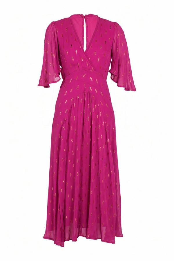 Rose & Nancy Talia Fuchsia Pink Maxi Dress