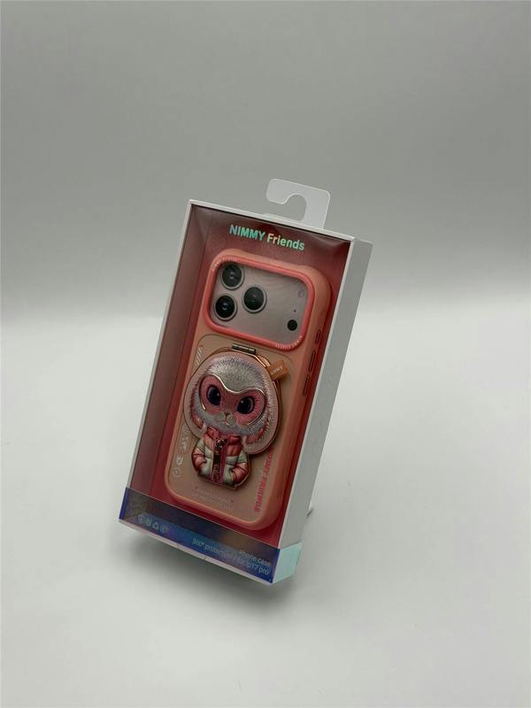 Nimmy Friends Nimmy Cool & Cute 2.0 Rabbit Case with MagSafe Stand for iPhone 17 Pro 6.3" Pink - N-YJKM-CXZJZH-IP17-PRO-08