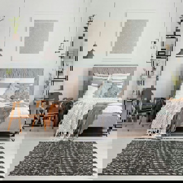 Moroccan-style thick shaggy rug non-shedding