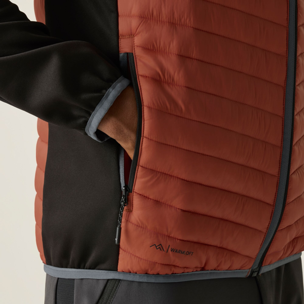 Regatta Mens Andreson Hybrid Jacket - Brick/Black