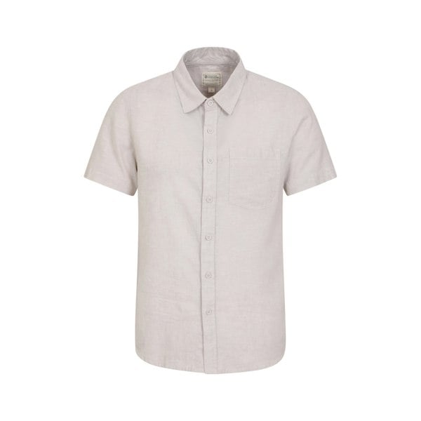 Mountain Warehouse Mens Lowe Linen Blend Shirt - Light Beige