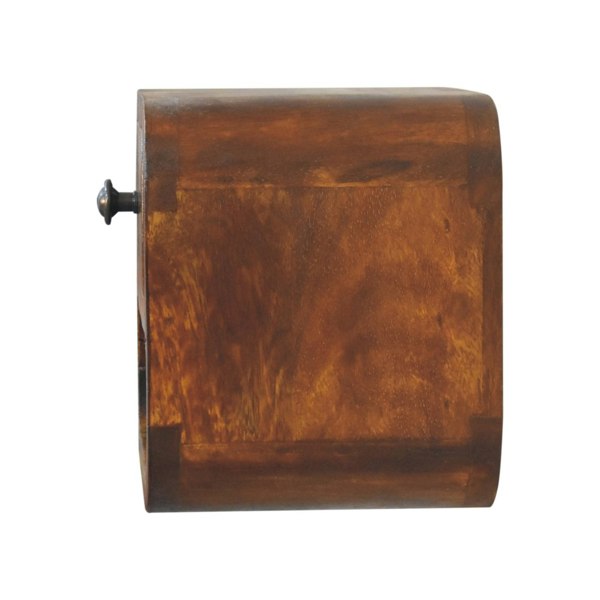 Artisan Furniture Solid Wood Extra Mini Curved Chestnut Bedside with Open Slot