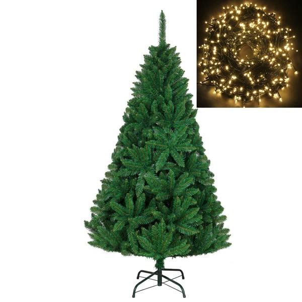4ft to 12ft Green Artificial Imperial Pine Christmas Tree with Hinged Branches and Metal Stand image 6