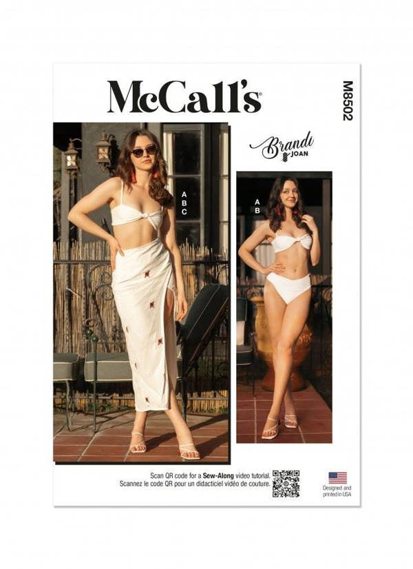 McCalls 8502 Paper Sewing Pattern – Women's Swimwear, Intermediate