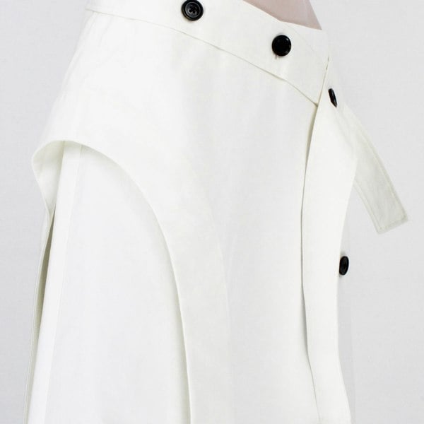 3.1 Phillip Lim structured cotton A-line skirt in an off white tone