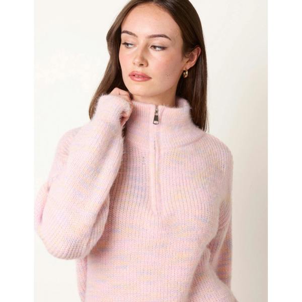 Blue Vanilla Zip Neck Knit Jumper