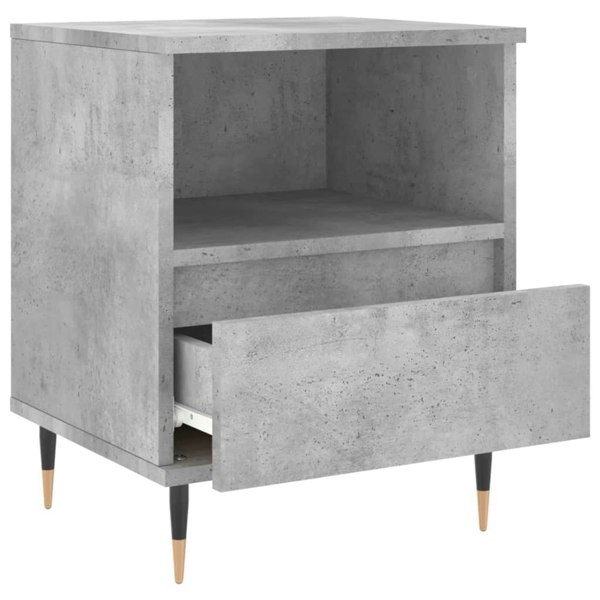 Berkfield Bedside Cabinet Concrete Grey 40x35x50 cm Engineered Wood