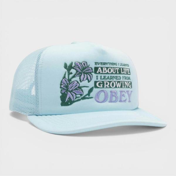 Obey Life Trucker Hat Clear Sky Blue