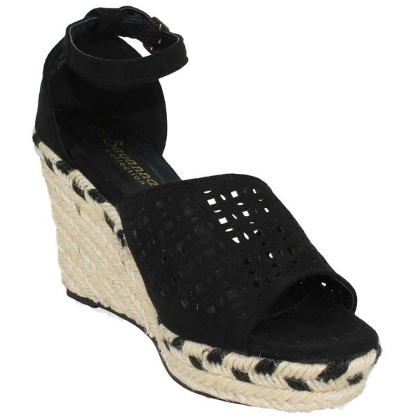 Savannah Ladies Savannah Wedge Open Toe Summer Sandals