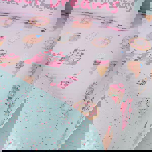 Catherine Lansfield Sweet Treats Fitted Sheet Pink