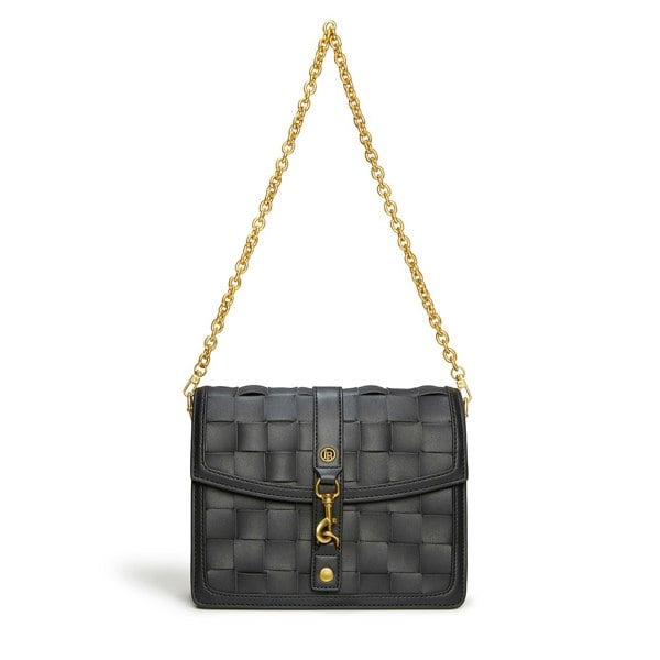 LaBante London Daisy Black Vegan Shoulder & Crossbody Bag