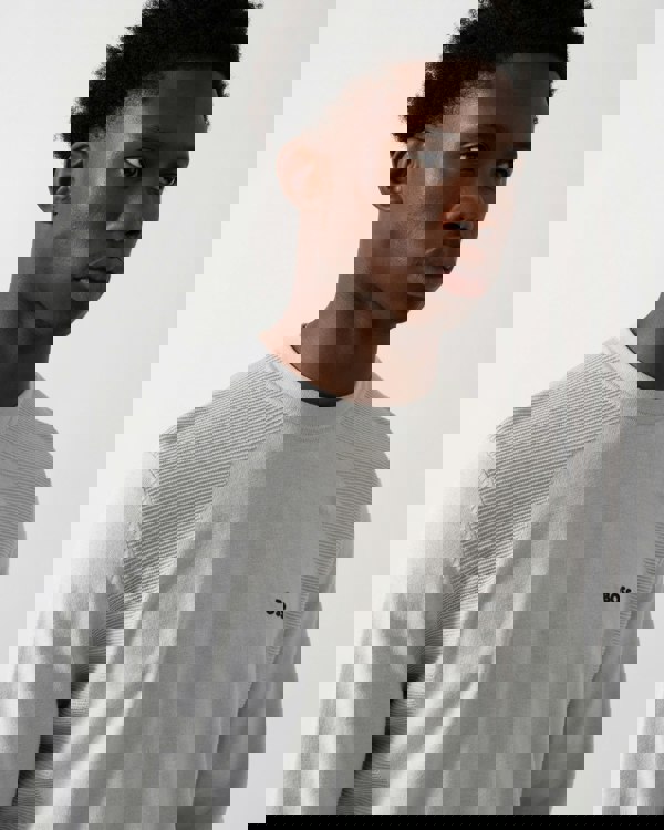 BOSS Green Momentum-Lite Mens Crew Neck Jumper - Light/Pastel Grey 054