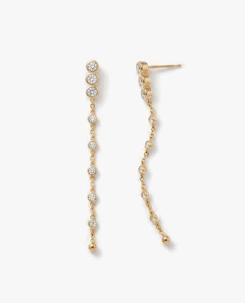Elk & Bloom Solitaire 14K Gold Droplet Stud Earrings