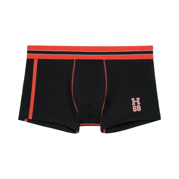 Hom Run Sports Contrast Boxer Trunk, Black/red