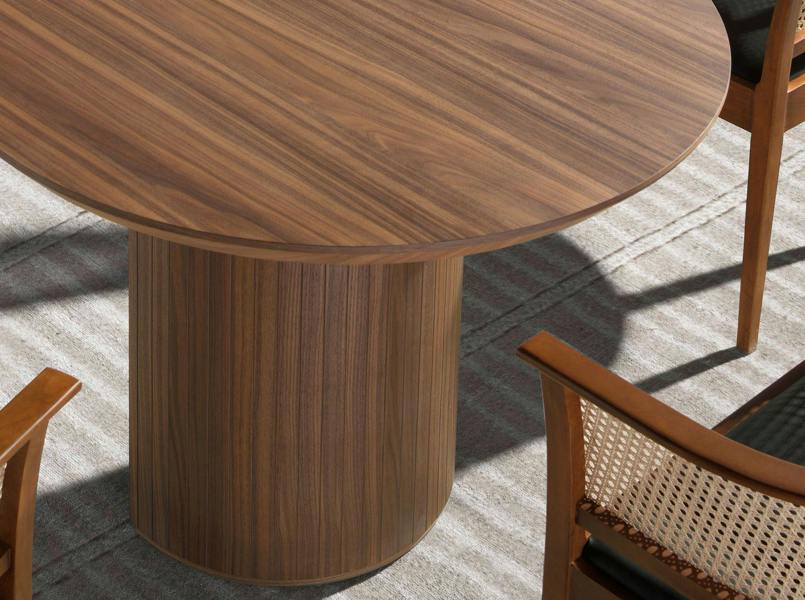 Angel Cerdá Oval Half Point walnut dining table 1104