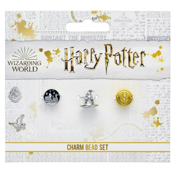 Harry Potter  Set of 3 Spacer Beads  Hogwart's Castle, Sorting Hat, Time Turner