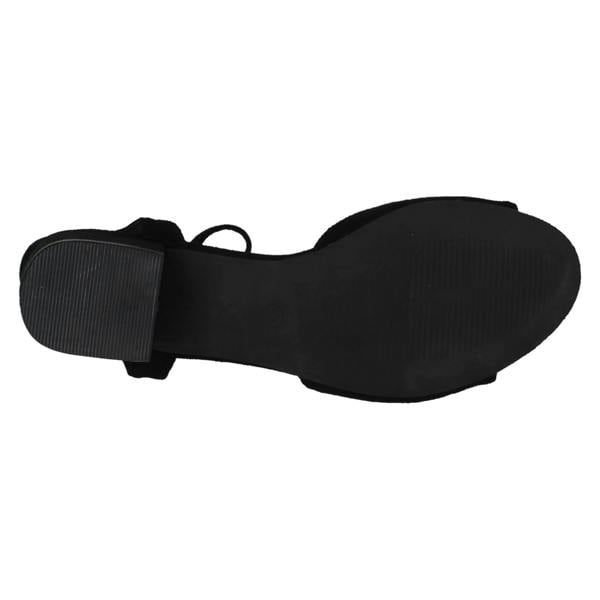 Spot On Ladies Spot On 5cm Block Heel Open Toe Heels F12060