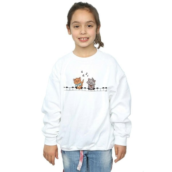 Disney Girls The Aristocats Piano Players Sweatshirt - White