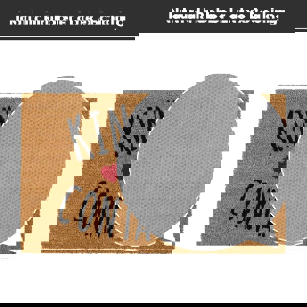 JVL Eco-Friendly Latex Backed Coir Entrance Doormat, 45x75cm - Kindness