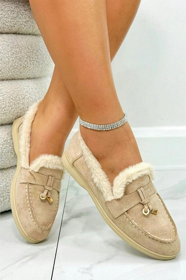 Love Lemonade Velvet Crush Loafers Nude