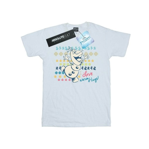 Disney Mens Frozen I Love Warm Hugs T-Shirt - White