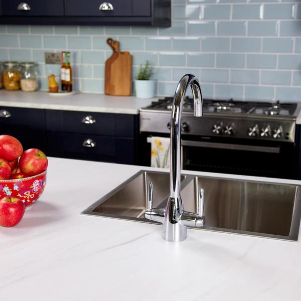 Flode Drammen | Dual Lever Kitchen Mixer | Chrome Finish