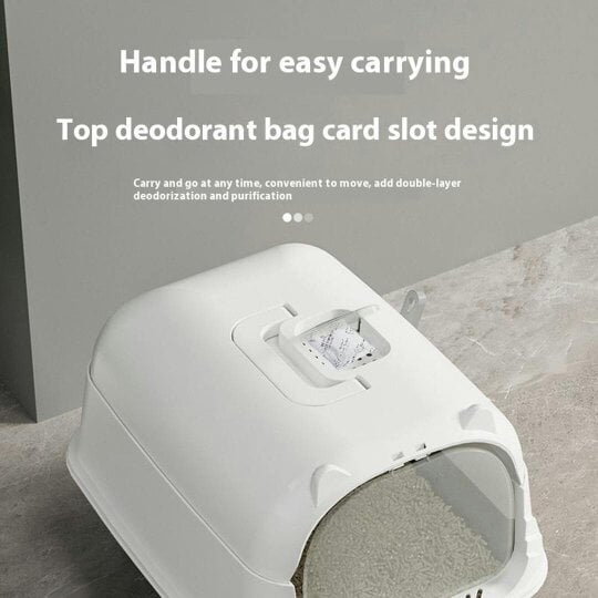 Havendro Extra Large Open Cat Litter Tray High Sided Deep Jumbo Rim Pan Box Loo Toilet