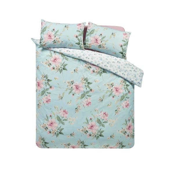 Avebury Floral Duck Egg Blue Duvet Cover Set