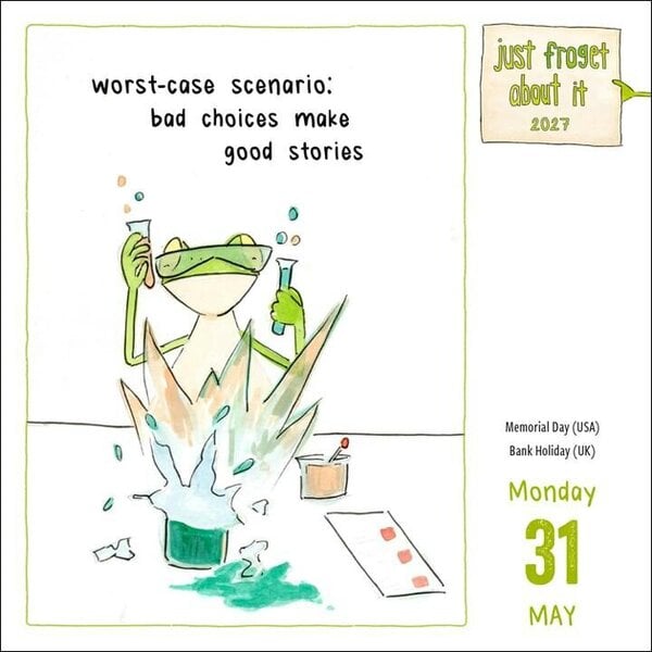 Andrews McMeel Publishing Just Froget About It Desk Calendar 2027, Desk Calendars, Day To View, Humour, Gift