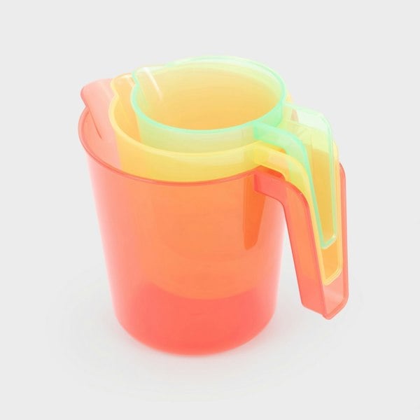 tickit Translucent Colour Nesting Jugs - Pack of 3