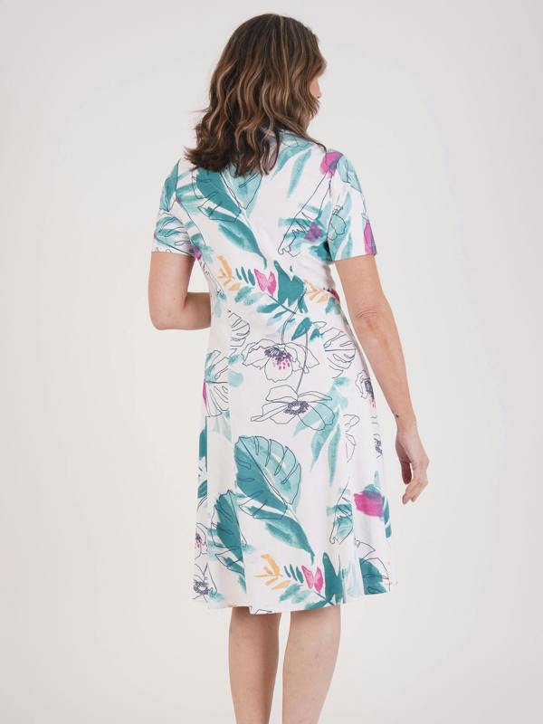 TIGI Palm Print Dress
