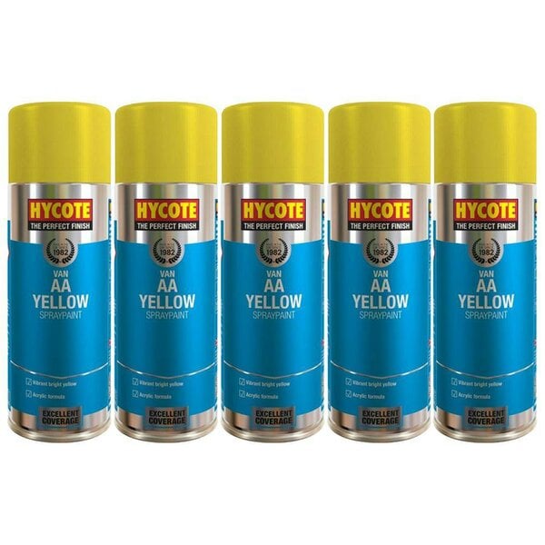Hycote 5X Hycote Aa Van Yellow Spray Paint 400ml