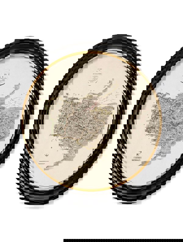 Exceptional Art c.1806 County Maps of England - Round