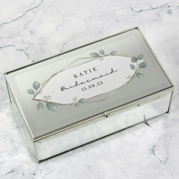 Personalised Memento Company Personalised Botanical Mirrored Jewellery Box