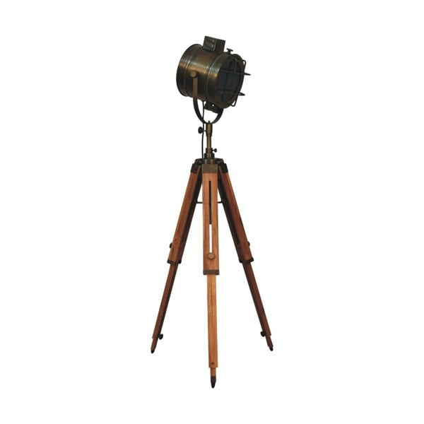 Artisan Furniture Caged Brass Spotlight Floor Lamp