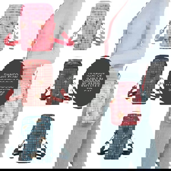 Strathurie Highland Cow Print Highland Crossbody Shoulder Bag