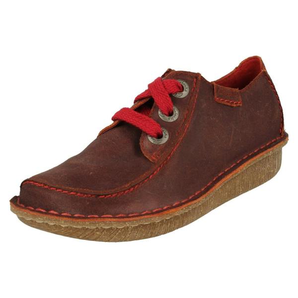 Clarks Ladies Clarks Comfortable Lace Up Flats Funny Dream