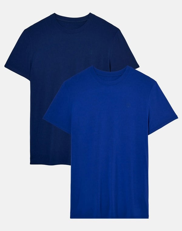 British Boxers Two-pack Men's Bamboo T-Shirts – Royal Blue & Navy
